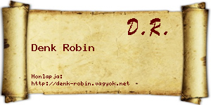 Denk Robin névjegykártya